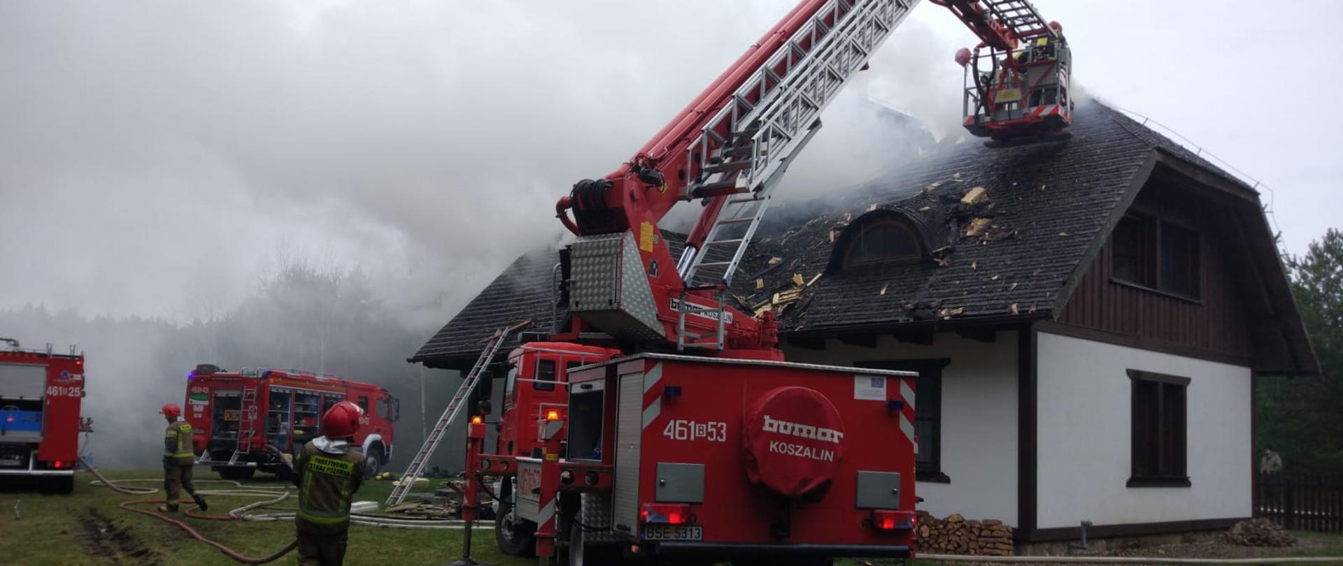 Pożar budynku mieszkalnego w miejscowości Frącki