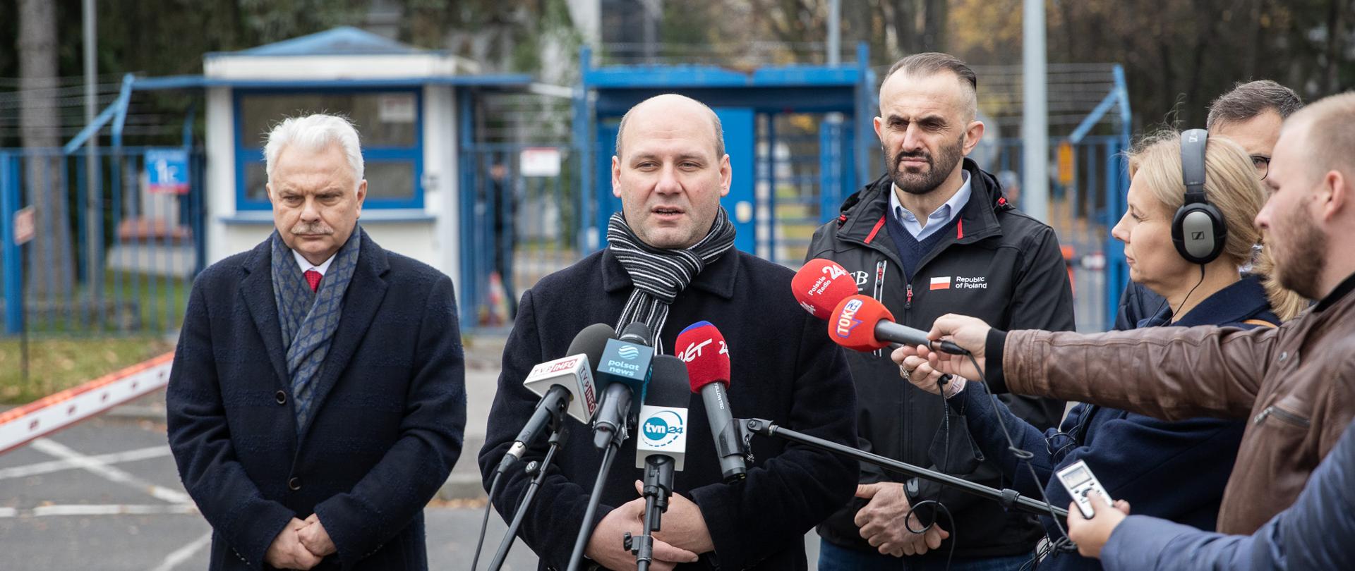 Uroczysta odprawa transportu humanitarnego do Rumunii