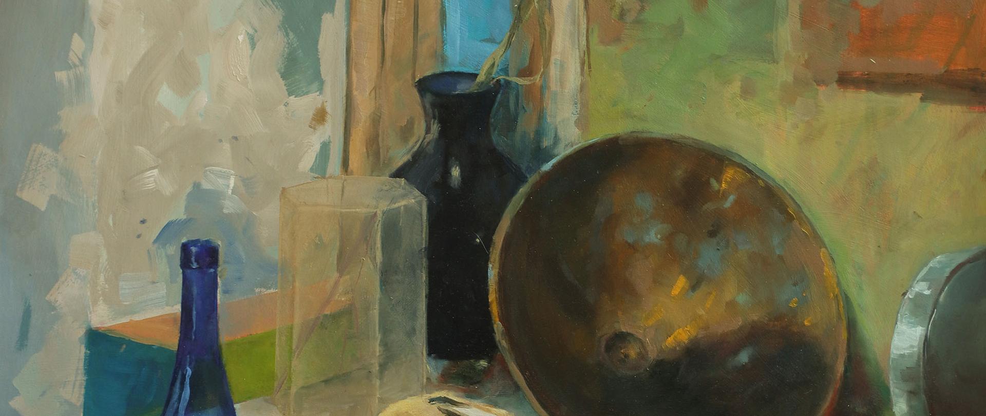 Obraz olejny przedstawiający martwą naturę