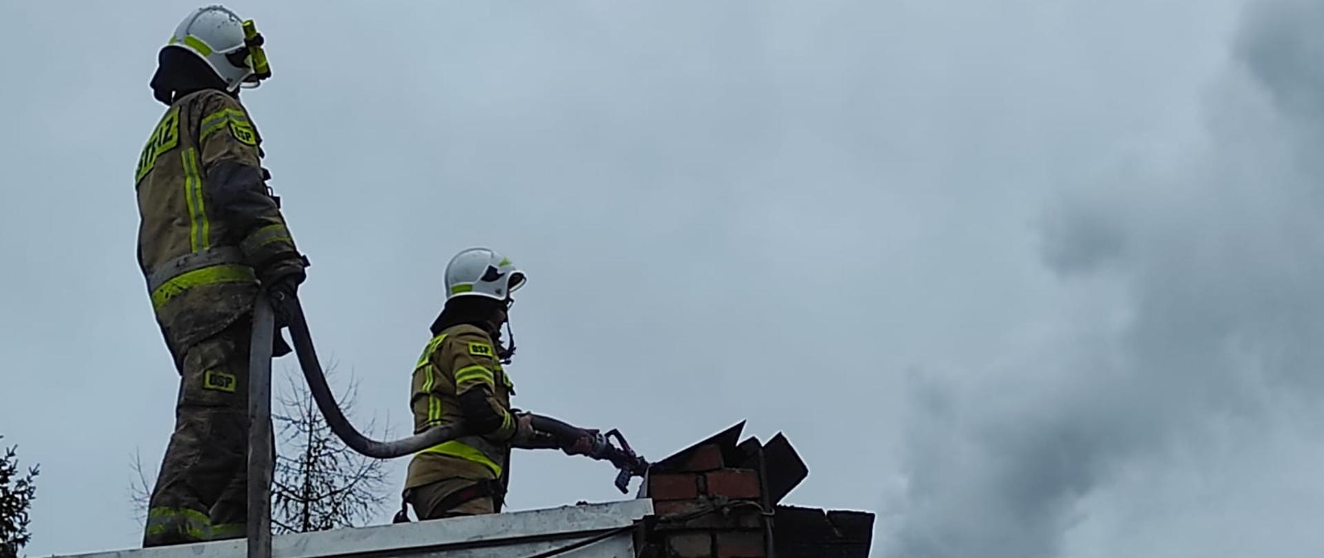 Pożar budynków gospodarczych w Tatyni.