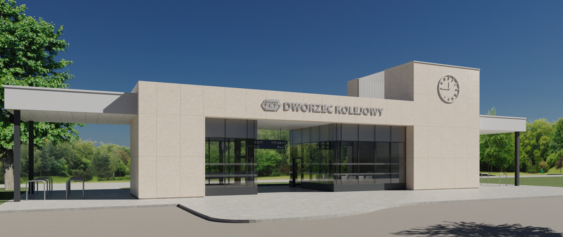 Wizualizacja dworca PKP w Kraśniku