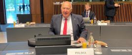 Minister Tadeusz Kościński podczas spotkania ECOFIN w Luksemburgu