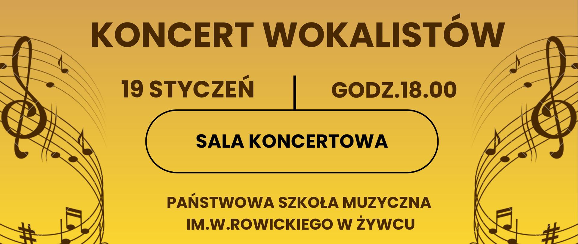 Plakat Koncert wokalistów