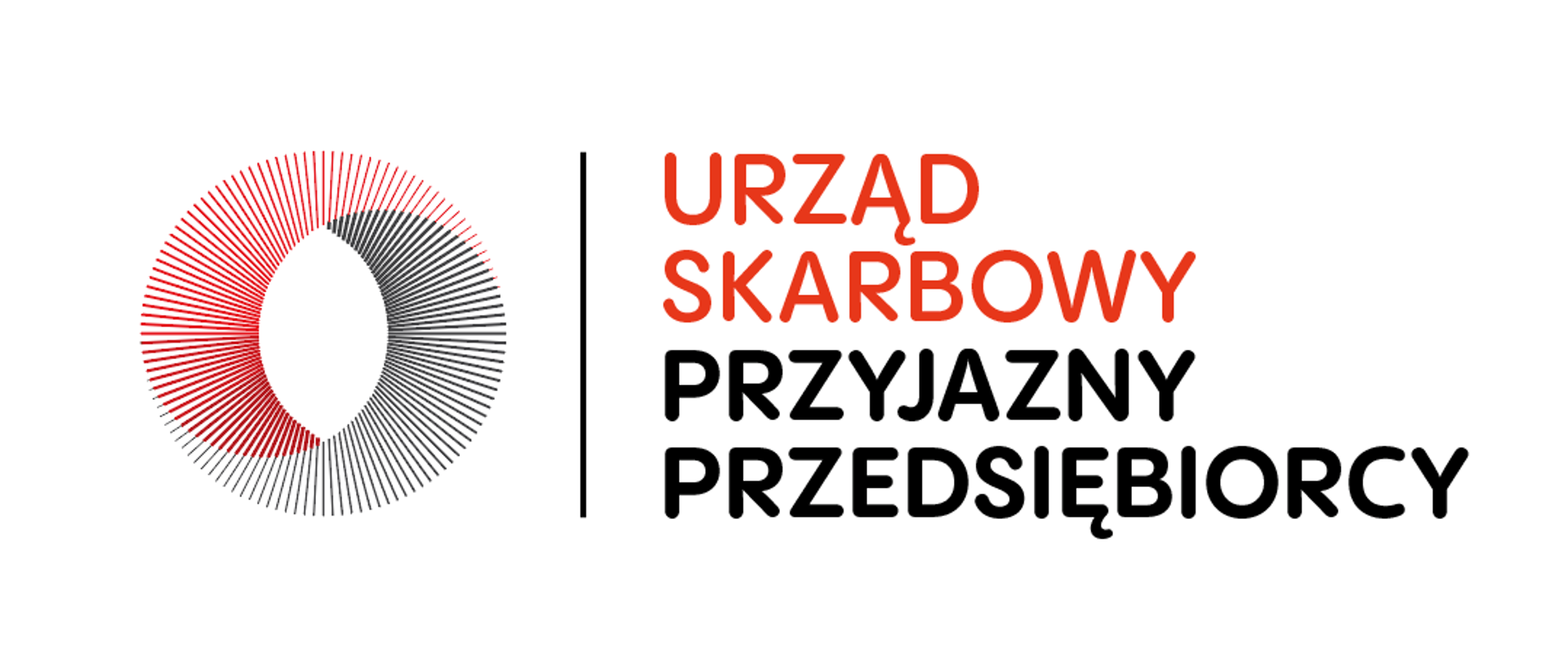 Grafika z napisem Urząd Skarbowy Przyjazny Przedsiębiorcy.