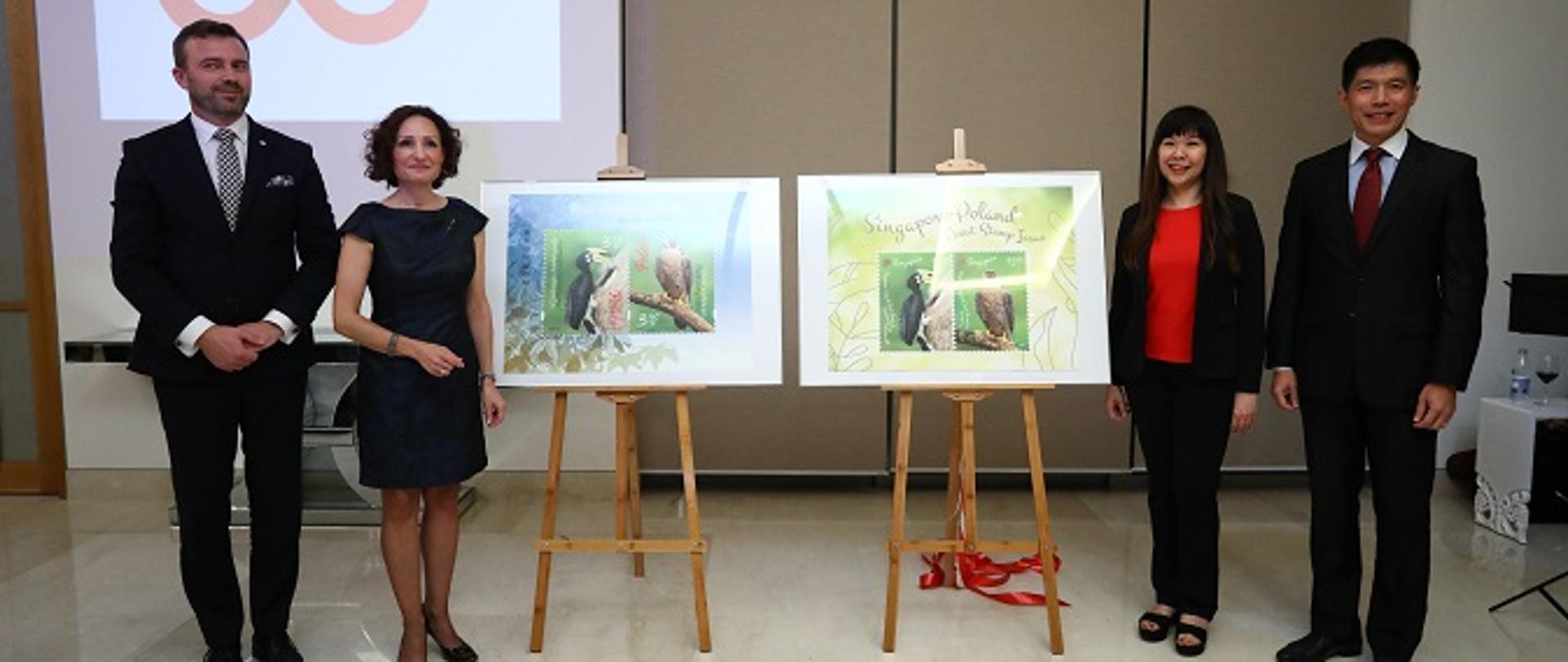 50.rocznica nawiązania stosunków dyplomatycznych pomiędzy Republiką Singapuru i Rzeczpospolitą Polską okazją do wspólnej emisji znaczków filatelistycznych