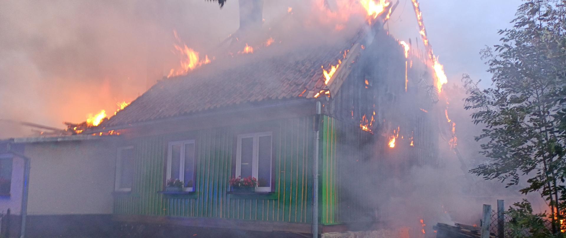 Pożar budynku mieszkalnego Wybicko
