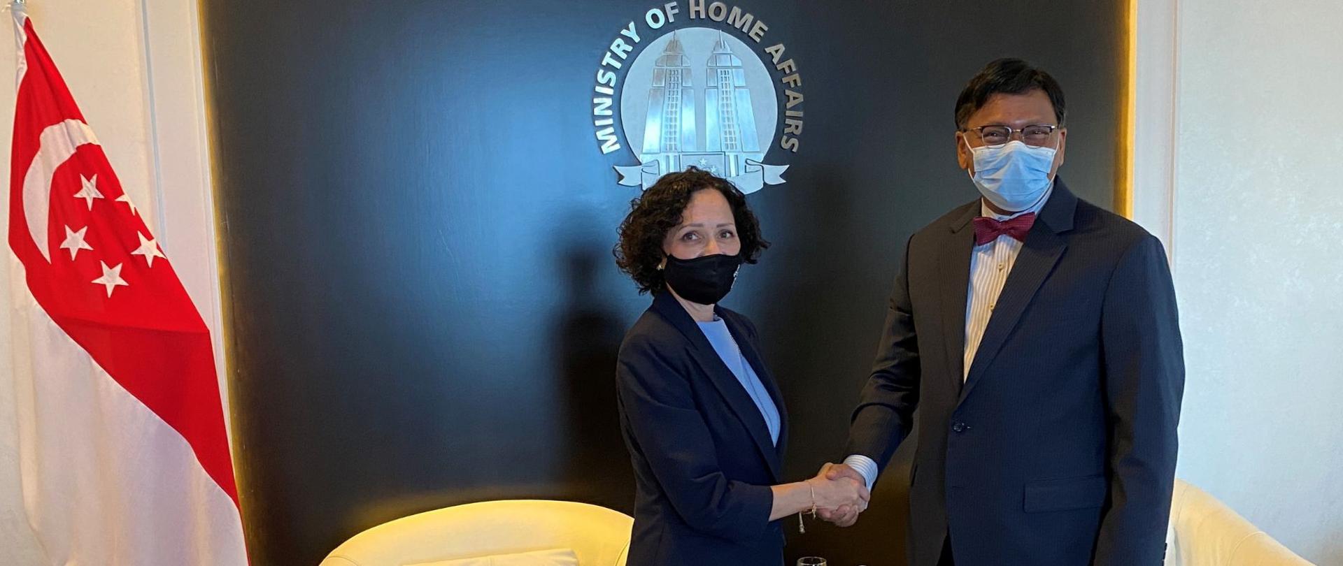 Meeting with a Senior Advisor (International) of the Singapore Ministry of Home Affairs, Mr Raja Kumar. 