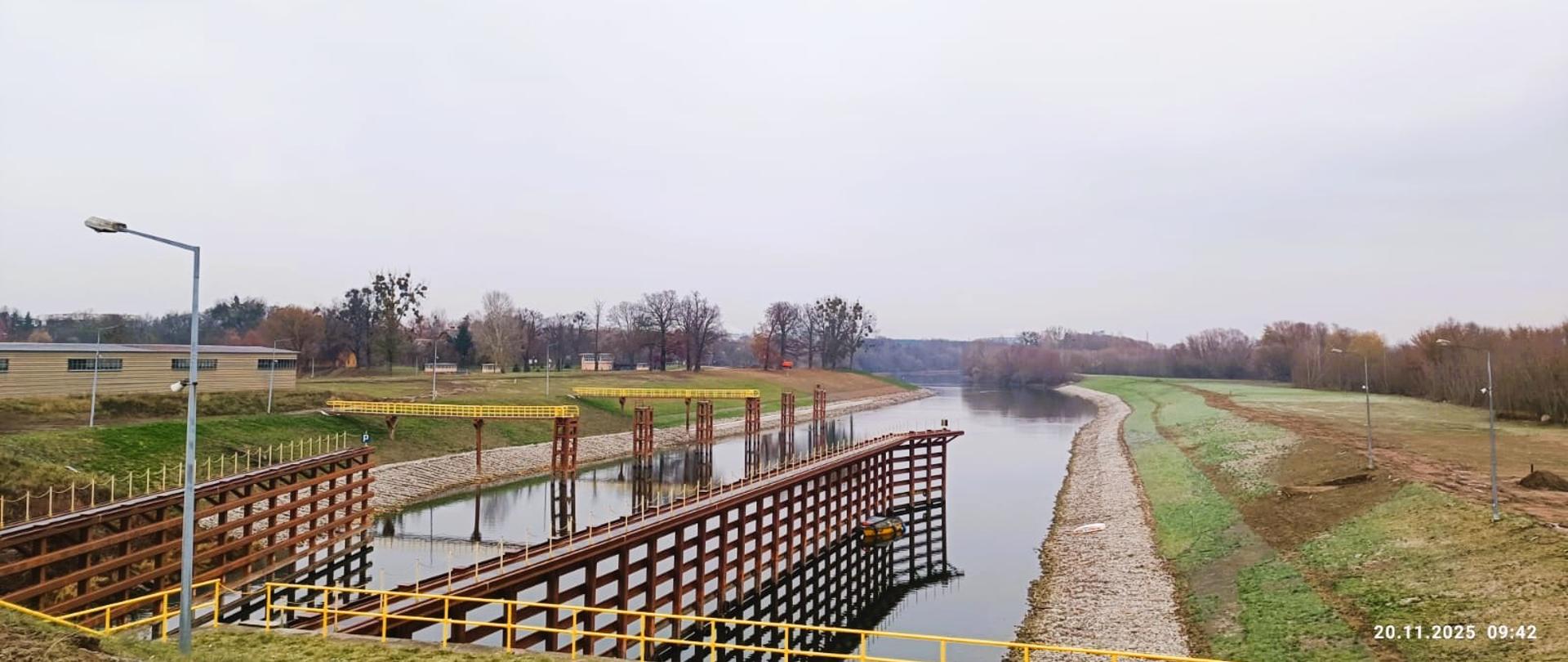 śluza Czersko po naprawie osuwiska