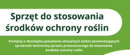 Zdjęcie przedstawia plakat pt.: sprzęt do stosowania śor