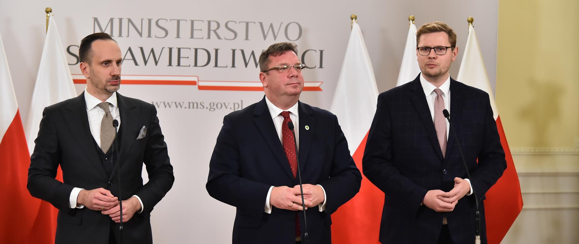 Konferencja prasowa w Ministerstwie Sprawiedliwości