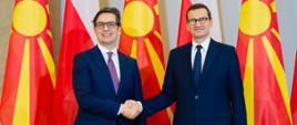 Spotkanie premiera Mateusza Morawieckiego z prezydentem Republiki Macedonii Północnej Stewo Pendarowskim w Warszawie