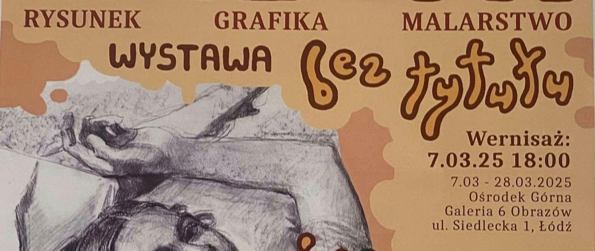 Plakat promujący wystawę uczennicy naszej szkoły