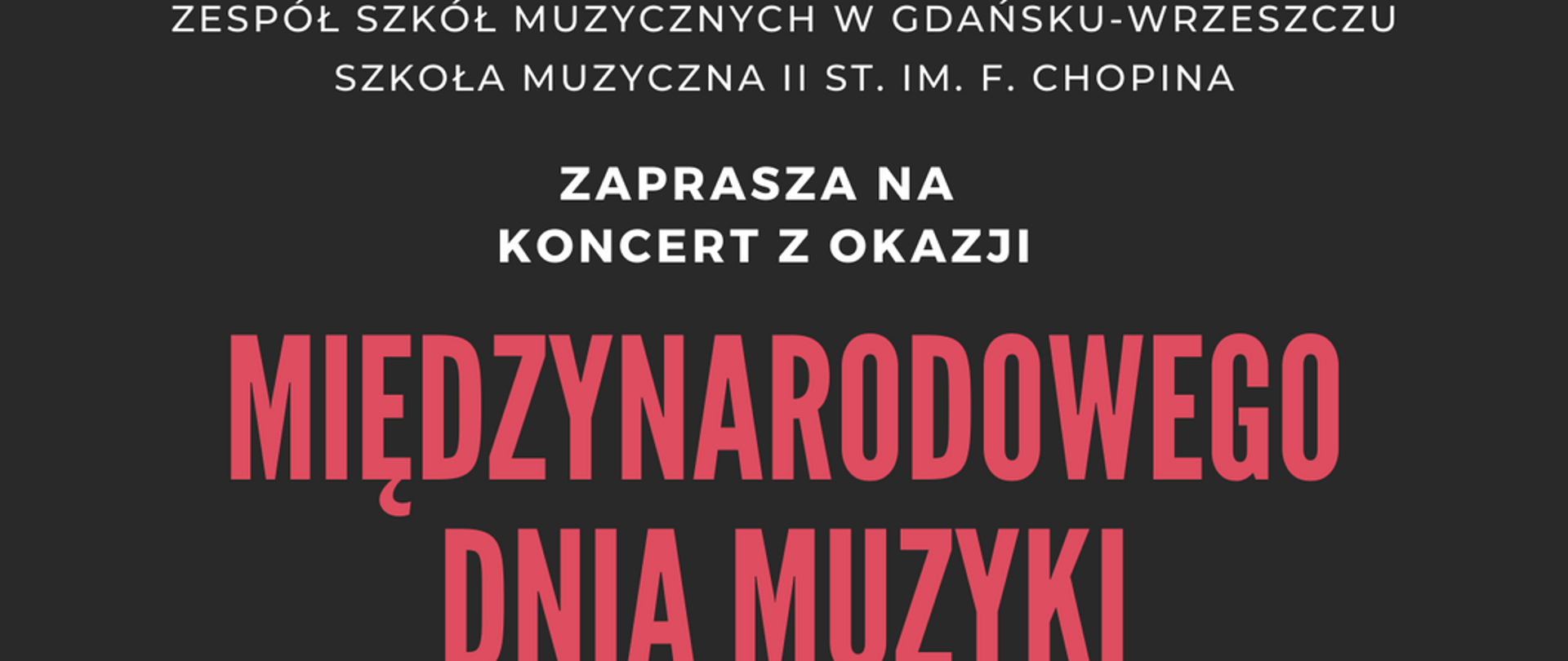 na zdjęciu zaproszenie na koncert szkolny