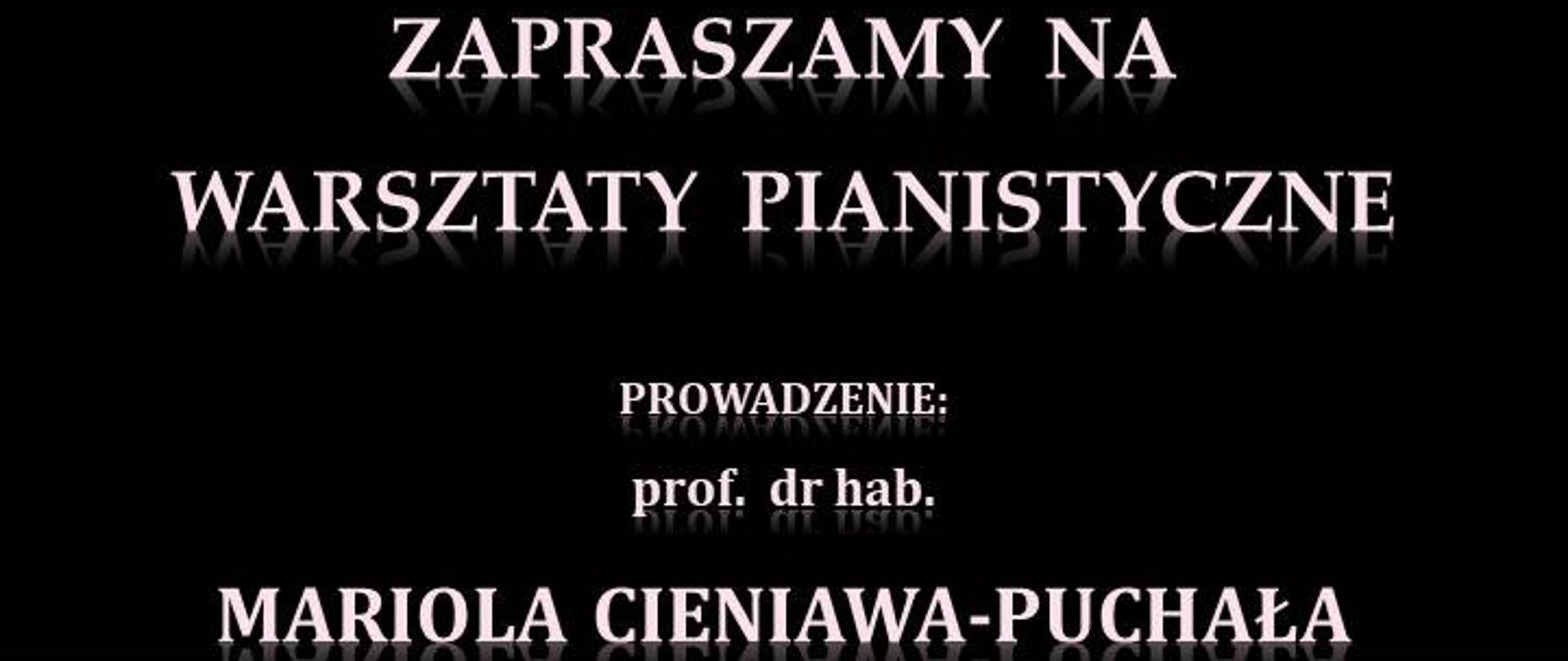 Różowe tło, na górze plakatu obrazek przedstawiający klawiaturę , poniżej informacje o wydarzeniu.