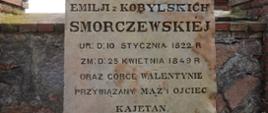 Nagrobek Emilji z Kobylskich Smorczewskiej oraz jej córki Walentyny