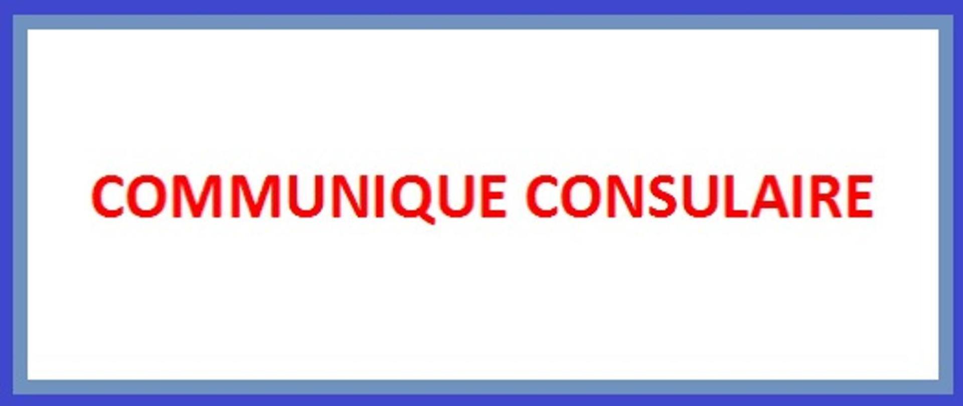 communique consulaire