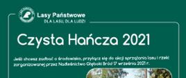 Plakat promocyjny akcji " Czysta Hańcza 2021"
