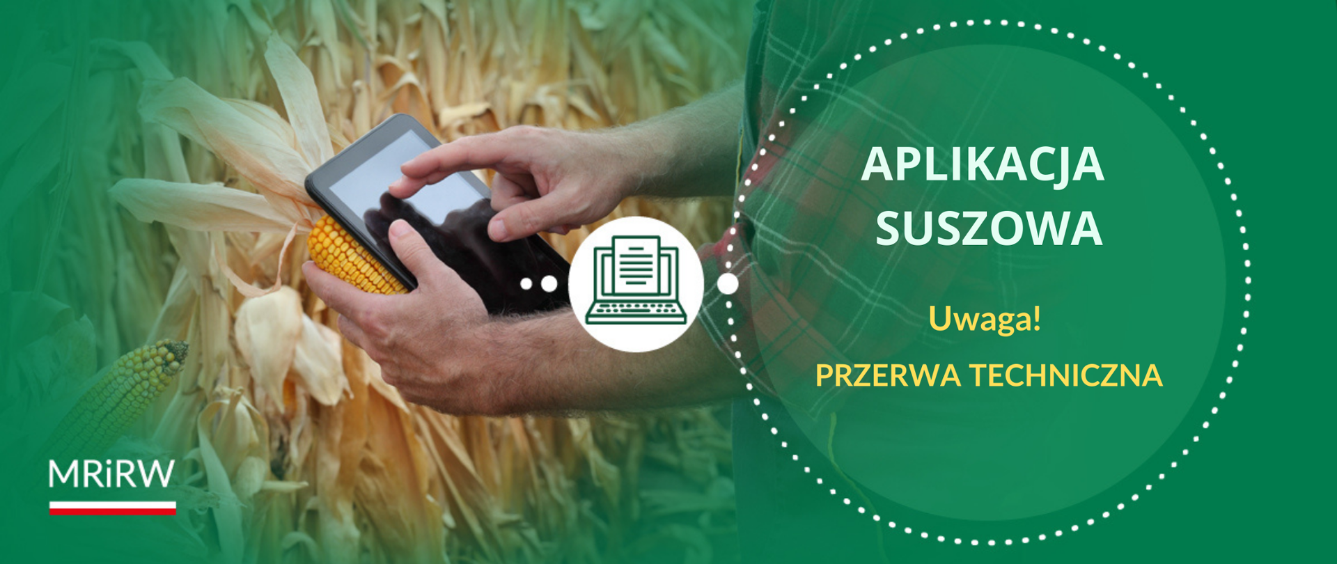 Aplikacja suszowa - przerwa techniczna