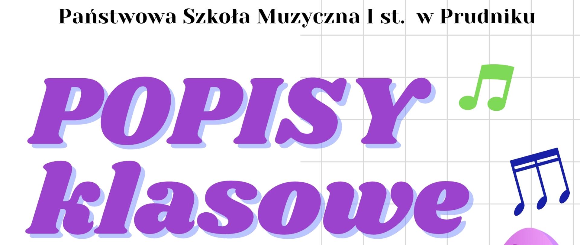 Plakat z informacją o popisach