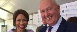 Ambasador RP Andrzej Kanthak i Kanclerz UCT Dr. Precious Moloi - Motsepa