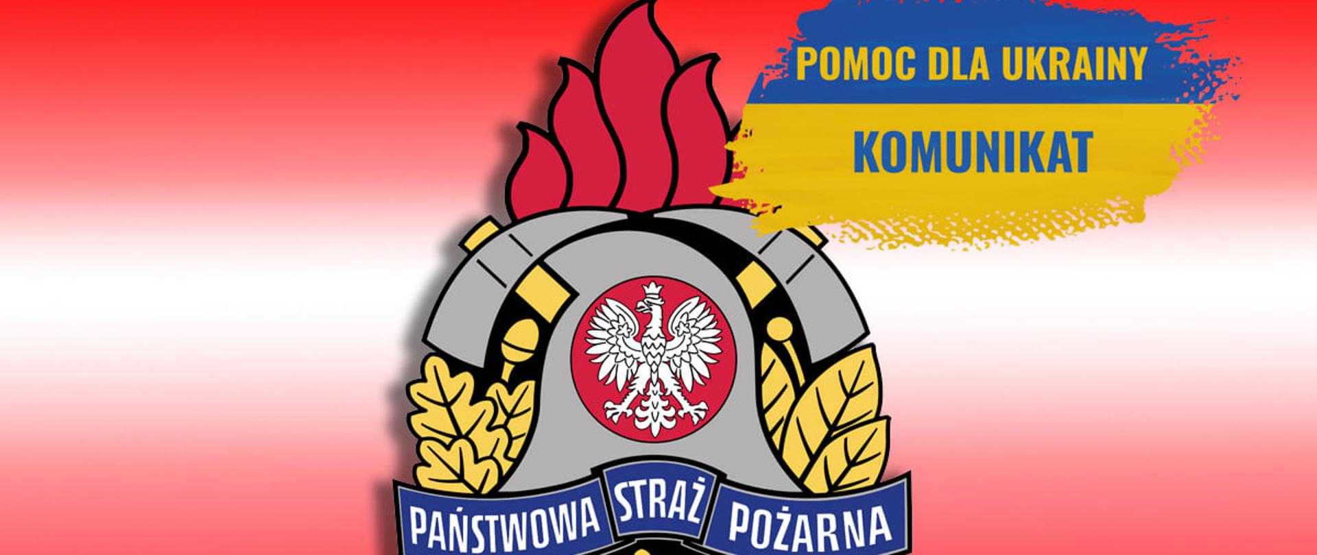 Logo PSP i barwy ukrainy