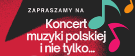 Plakat w kolorze czarnym i czerwonym ze szczegółami koncertu
