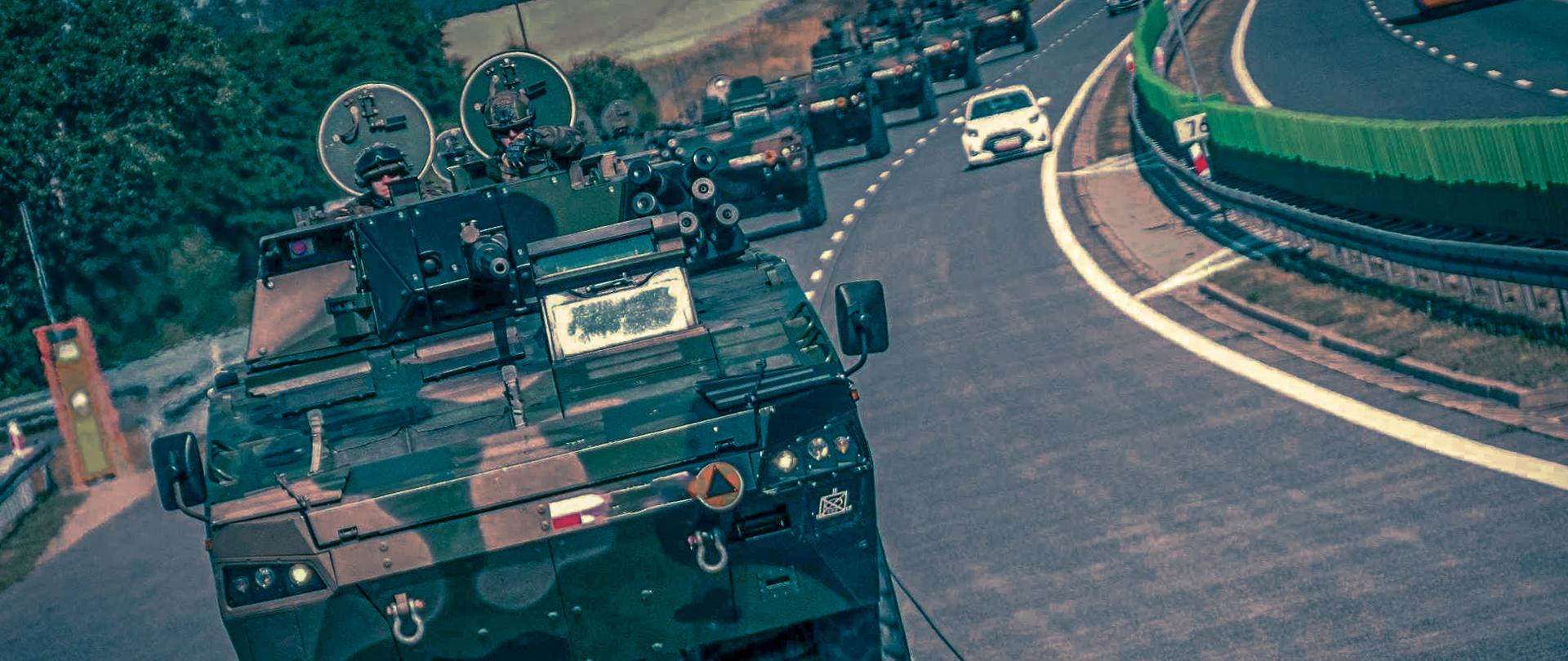 Wzmożony ruch kolumn pojazdów wojskowych 