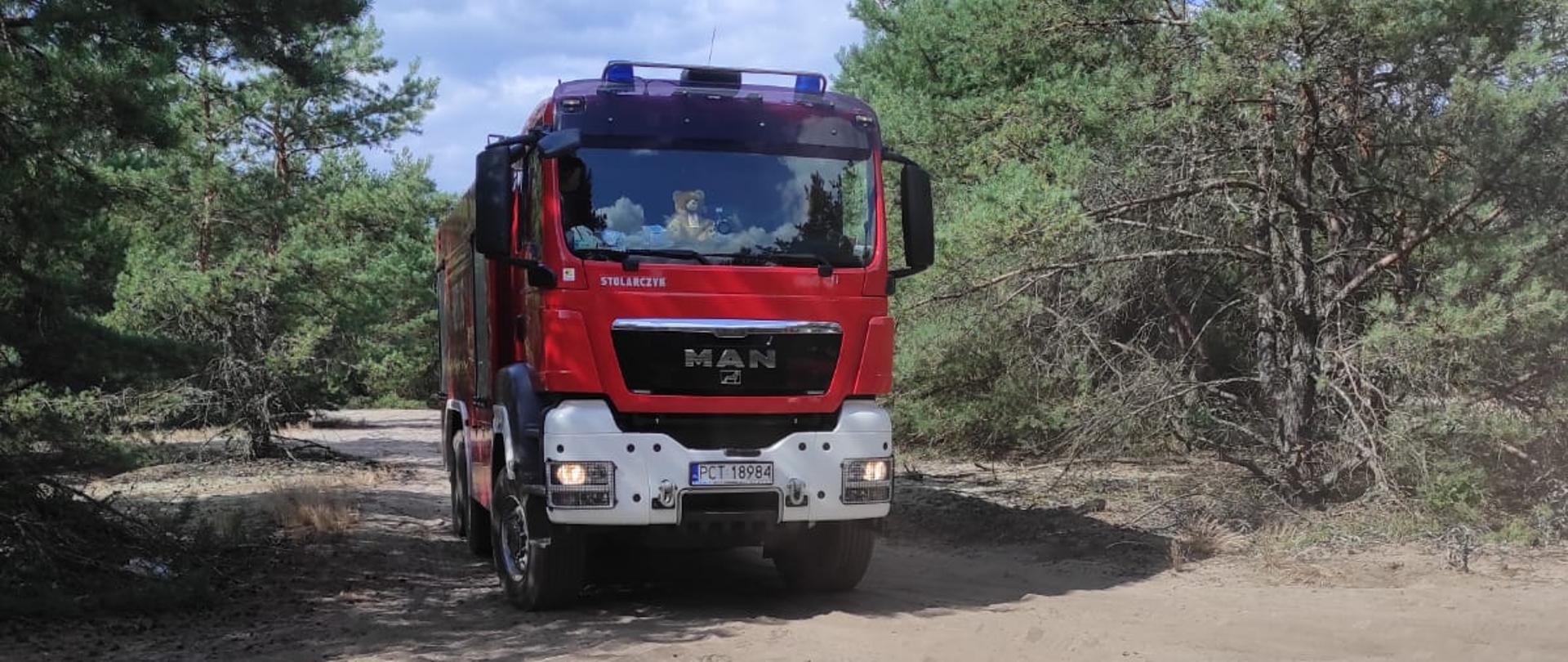 POŻAR NA NIEUŻYTKACH W ŁOKACZU MAŁYM.