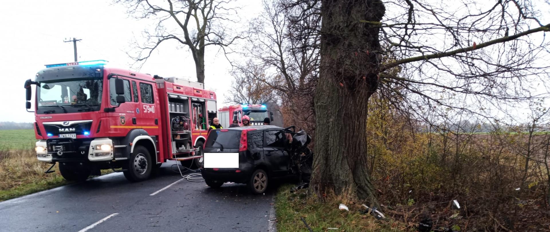 Wypadek DW 177 Trzebin - Pieczyska