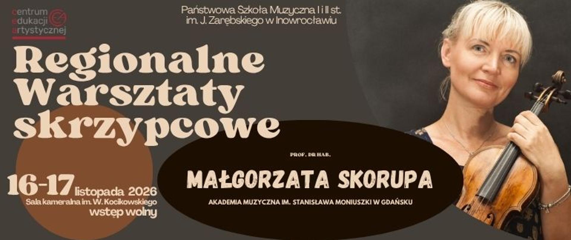 Regionalne Warsztaty skrzypcowe prof. Skorupa baner