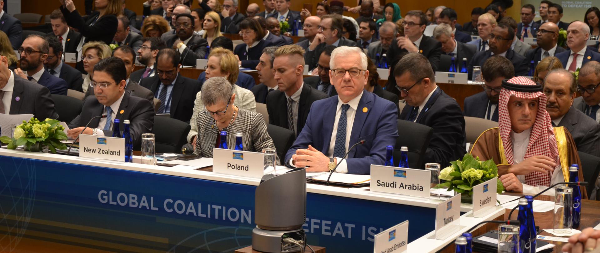 Minister Jacek Czaputowicz podczas spotkania Globalnej Koalicji do walki z tzw. Państwem Islamskim