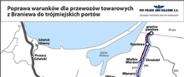 Poprawa warunków dla przewozów towarowych z Braniewa do trójmiejskich portów - infografika