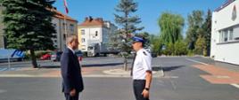 Wizyta Wojewody Wielkopolskiego Pana Michała Zielińskiego i Pana Tomasza Kamińskiego w Komendzie Powiatowej Państwowej Straży Pożarnej w Obornikach.