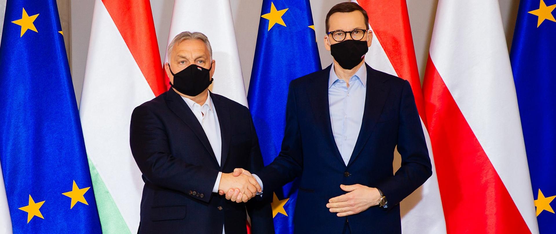 Premier Mateusz Morawiecki spotkał się z premierem Viktorem Orbánem w Warszawie