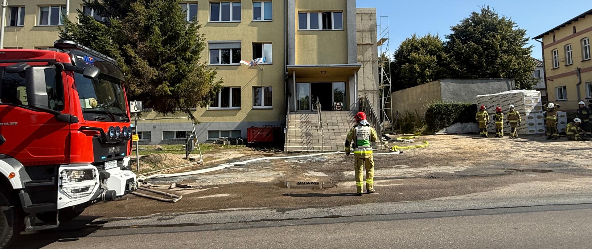 Pożar budynku Urzędu Gminy Lubasz
