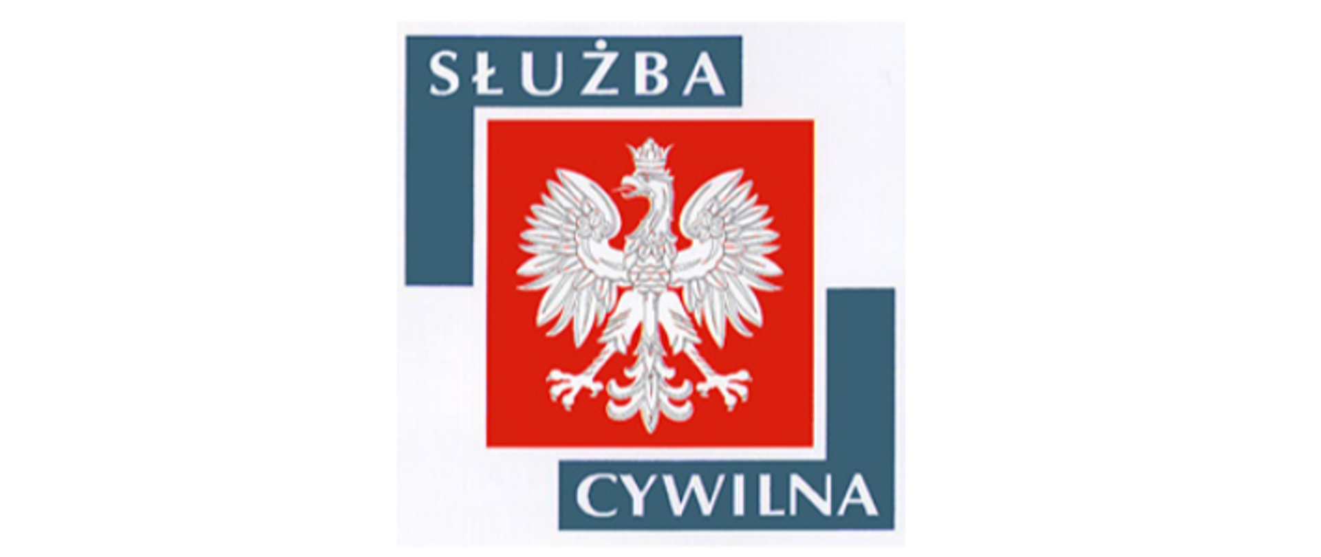 Logo z orłem i napisem służba cywilna