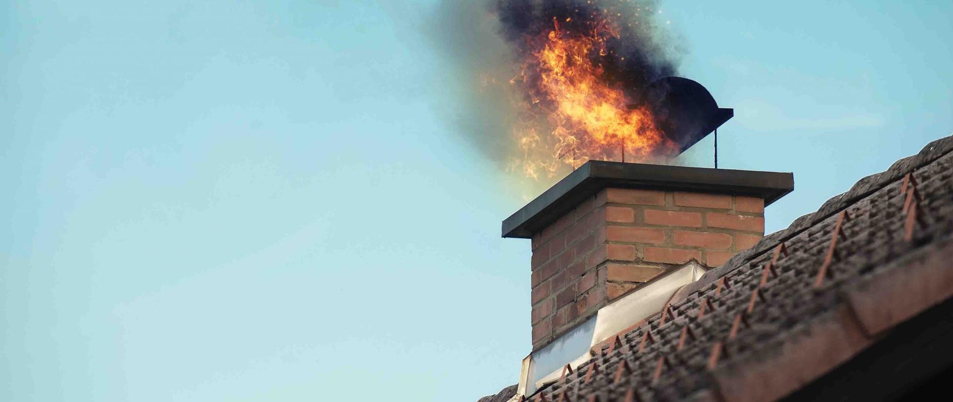 Pożar sadzy w kominie