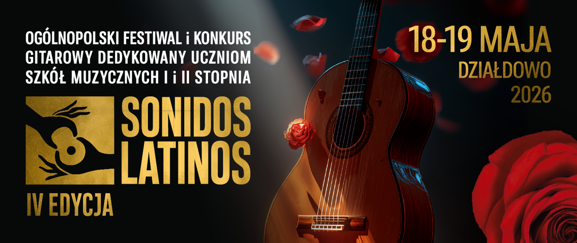 Baner promujący Ogólnopolski Festiwal i Konkurs Gitarowy Sonidos Latinos