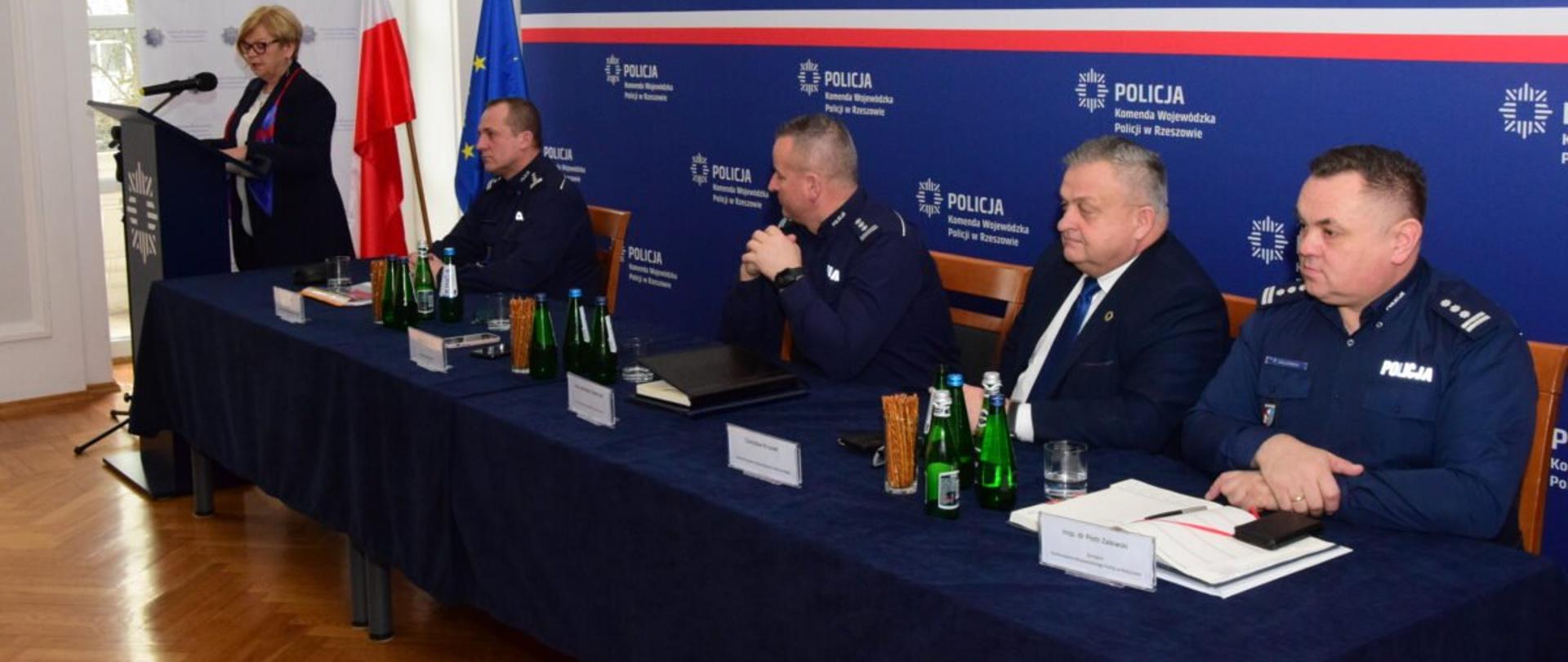 Uczestnicy narady rocznej Policji