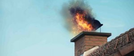 Pożar sadzy w przewodzie kominowym