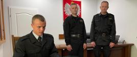 Ślubowanie nowo przyjętych do służby strażaków