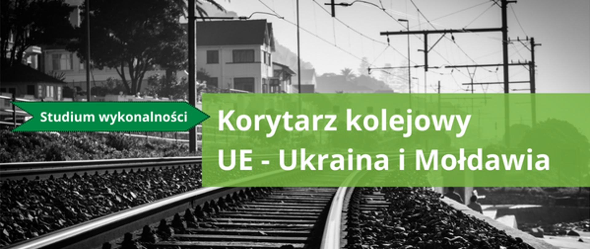 Korytarz kolejowy UE-Ukraina i Mołdawia, na zdjęciu widać tory kolejowe i budynki stojące przy nich