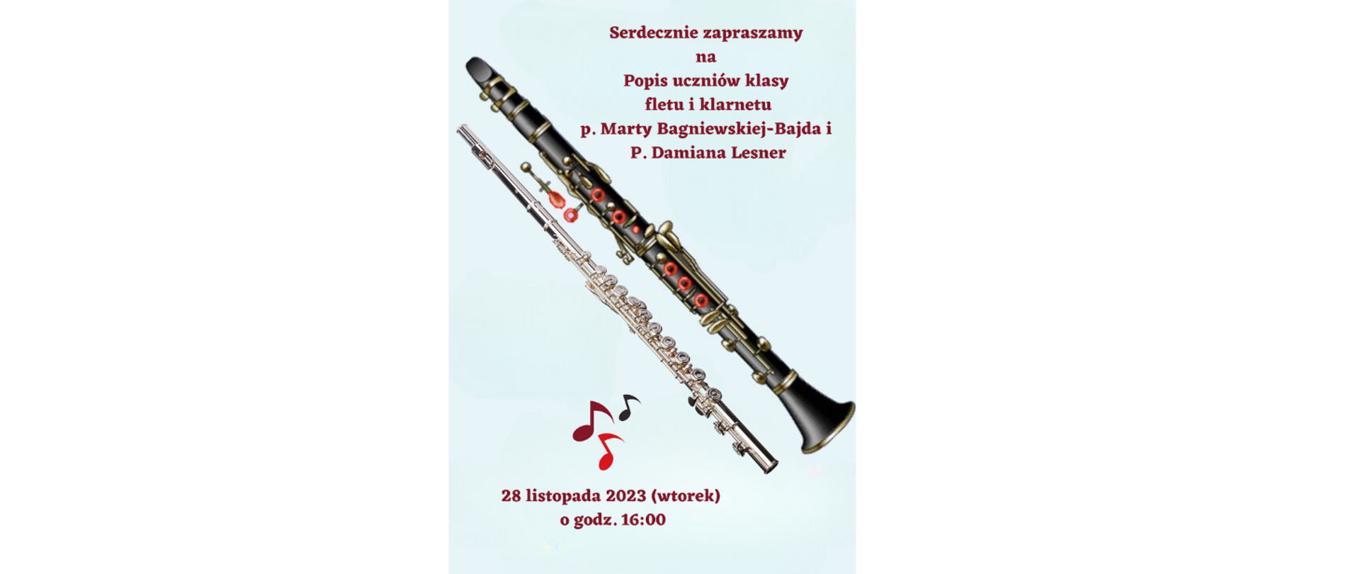 Popis klasy fletu i klarnetu