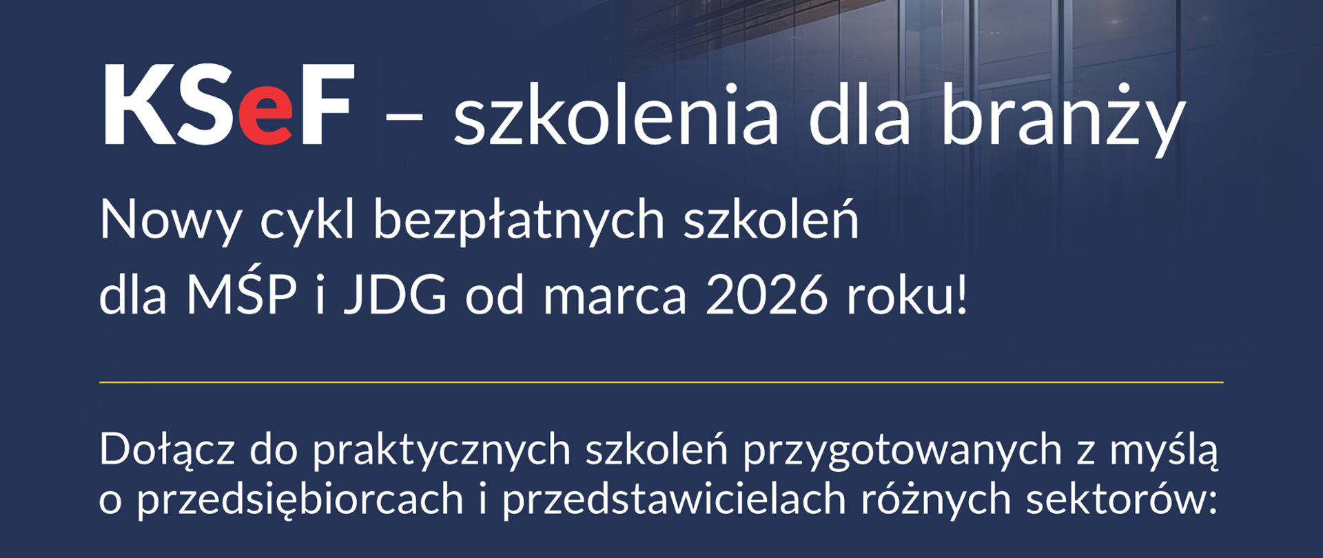 KSeF - Szkolenia branżowe