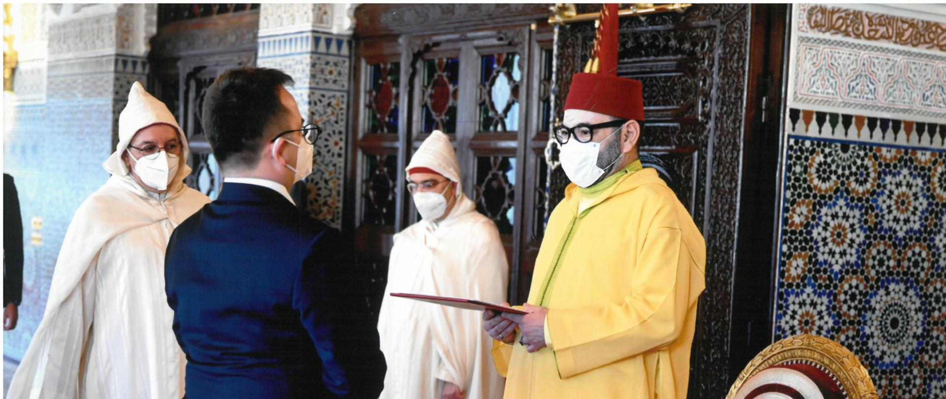 Ceremonia składania listów uwierzytelniających u Króla Maroka Mohammeda VI