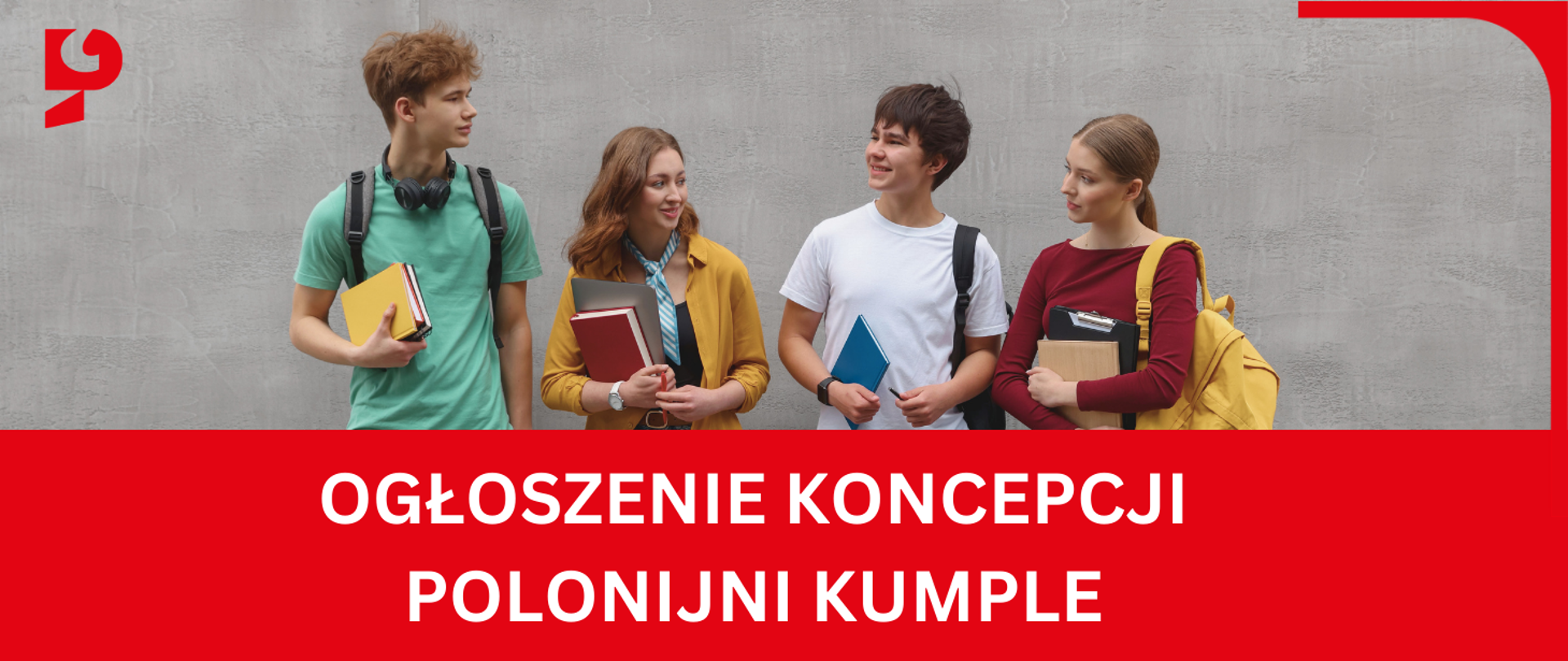 ogłoszenie koncepcji polonijni kumple rozmawiający nastolatkowie
