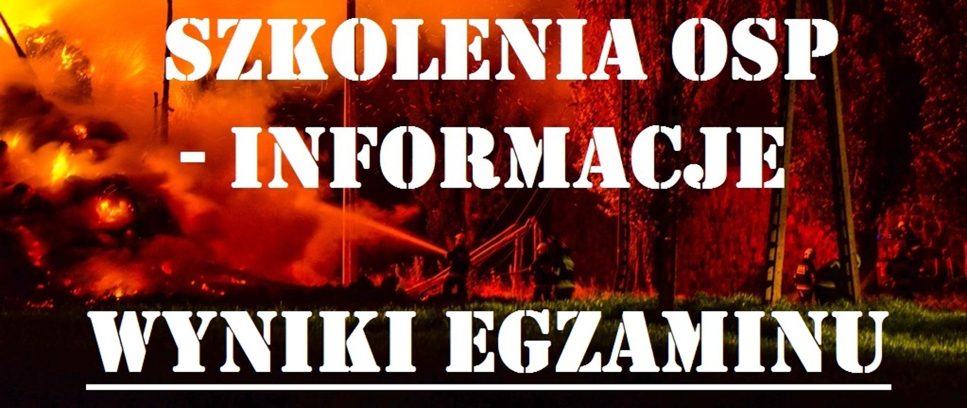 informacja wyniki egzaminu