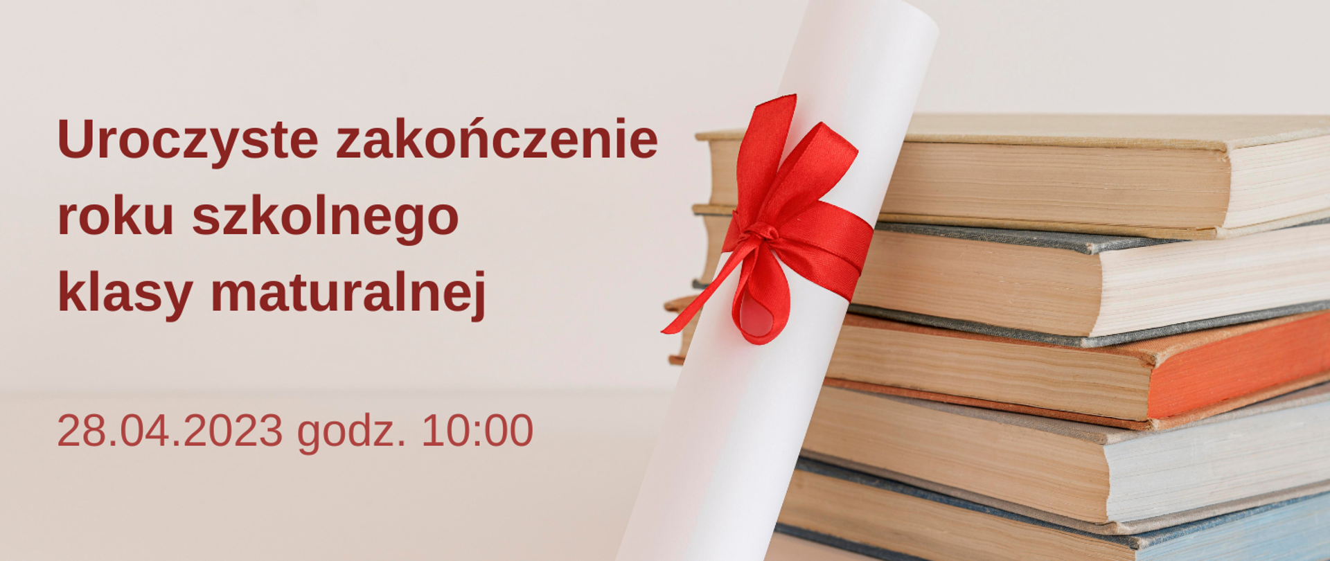 Grafika informująca o zakończeniu roku szkolnego dla maturzystów