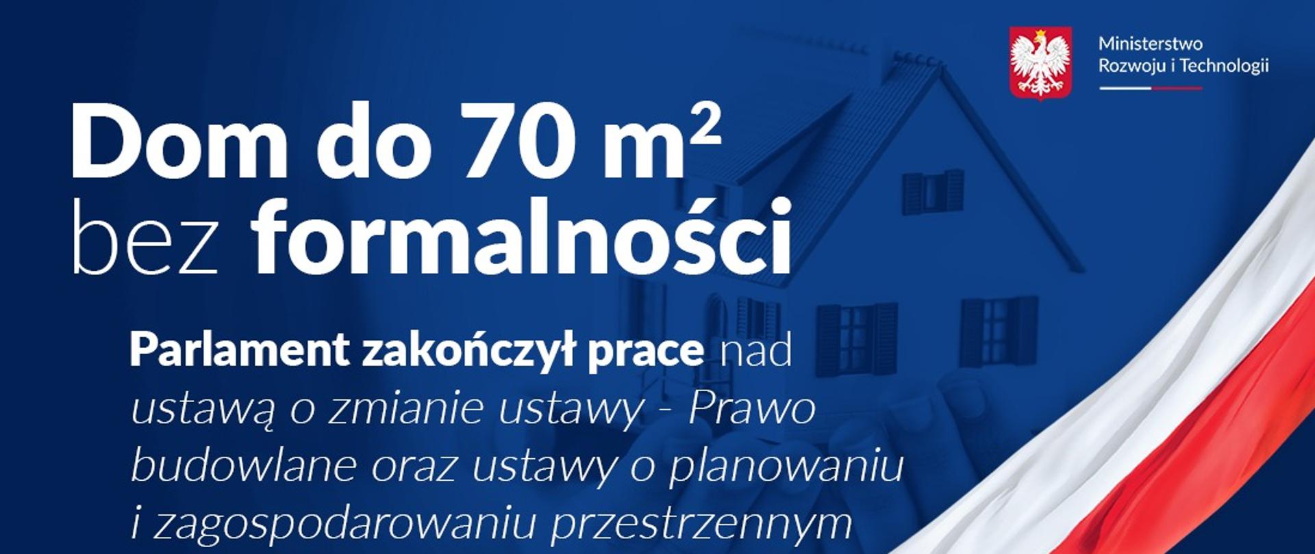 Palakat informujący o zakończeniu prac nad ustawą w sprawie domów bez formalności 