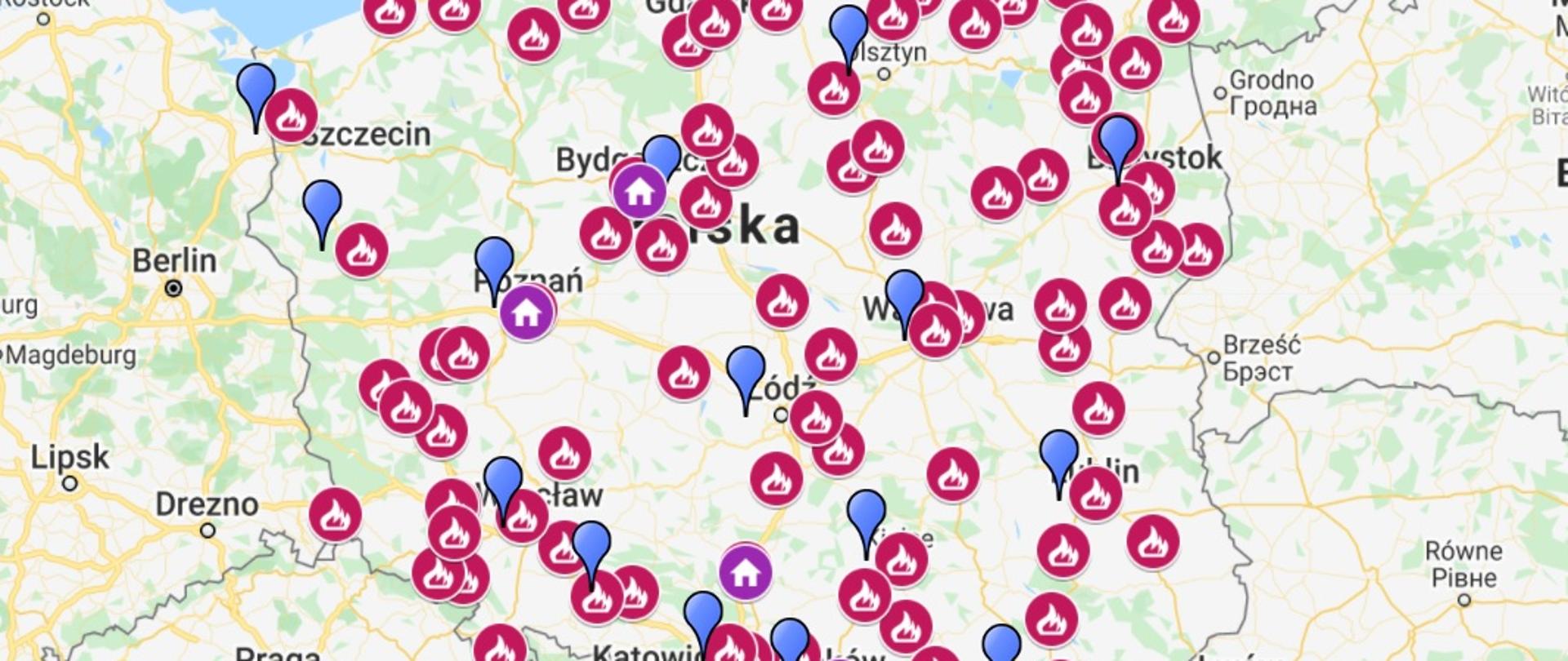 Zdjęcie przedstawia wykaz sal edukacyjnych w Polsce